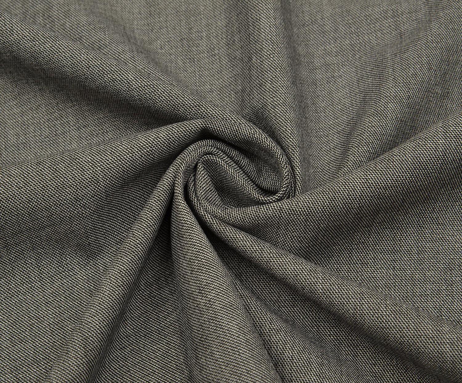 STRETCH COTTON GABARDINE FABRIC - BLACK