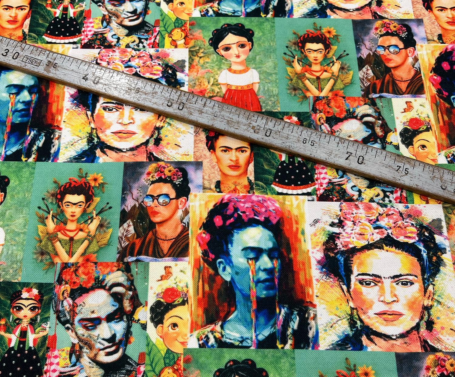 FRİDA KAHLO FACES DIGITAL PRINT FABRIC - HARMONY