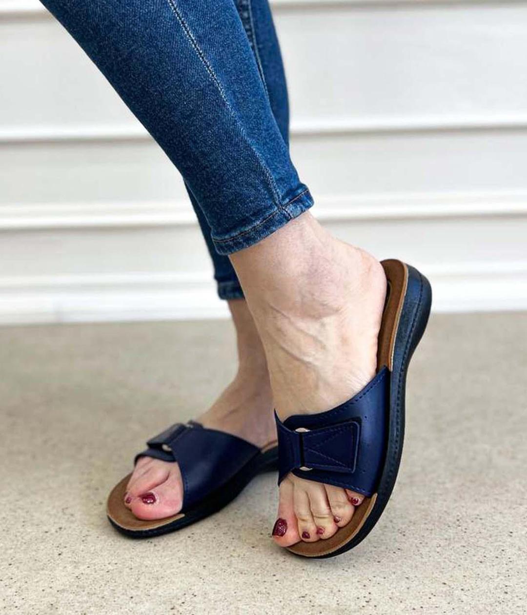 Navy Blue Woman House Slipper 001ZAELISPOLY