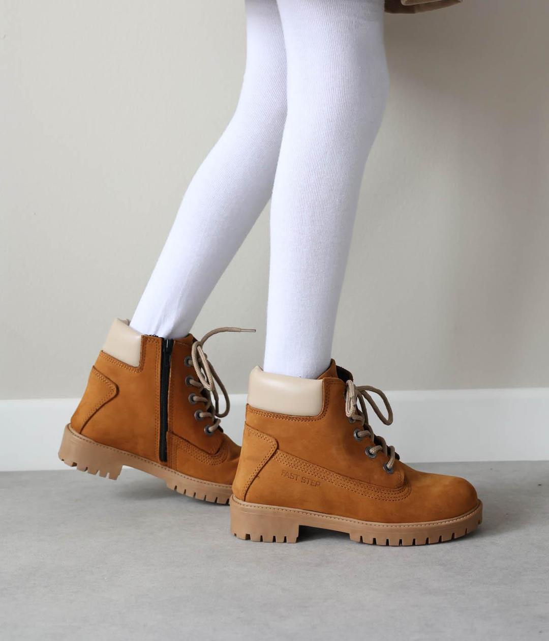 Hakiki Deri Taba Nubuk Unisex Çocuk Worker Bot 006SPA1002
