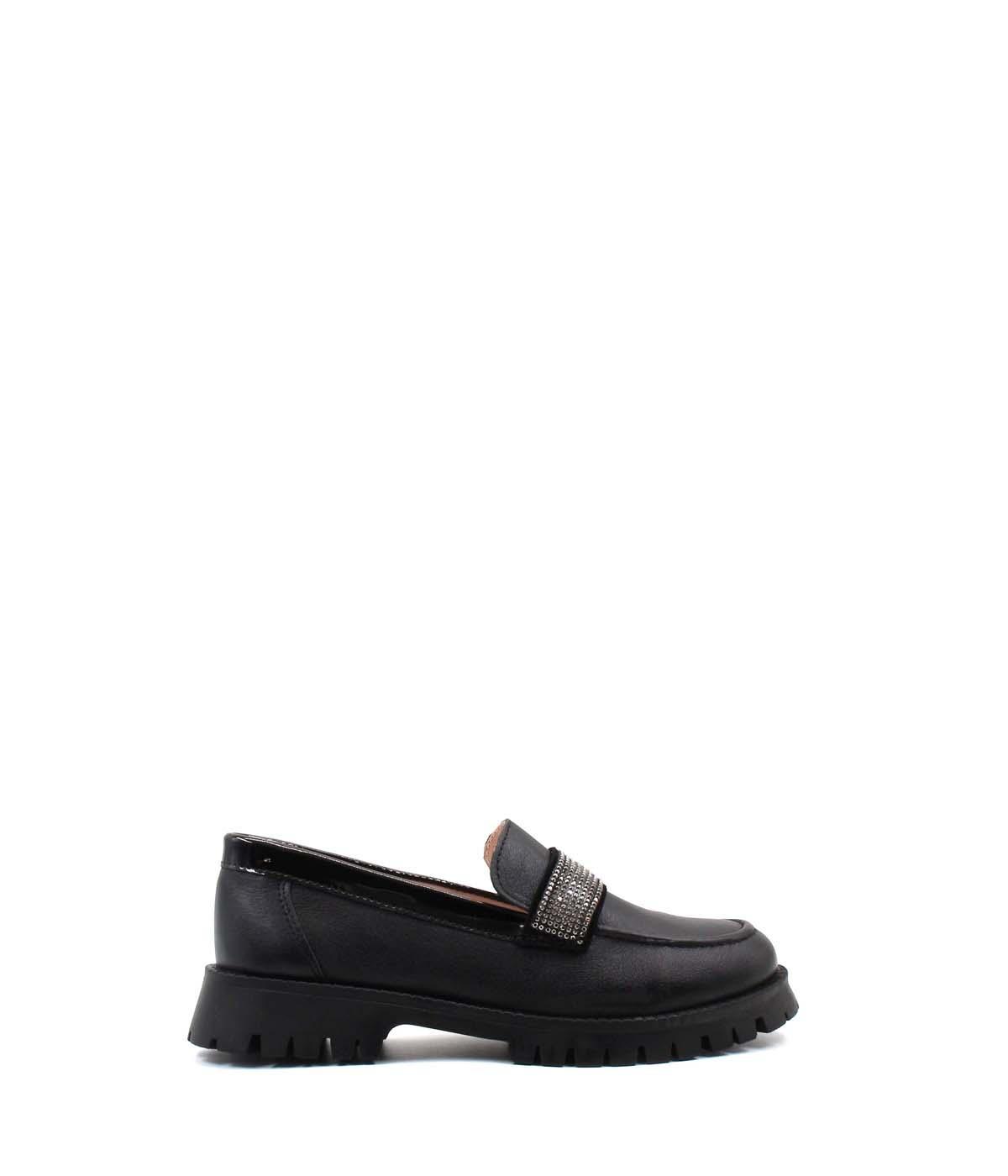 Genuine Leather Black Boy Casual Shoe 006XA0013