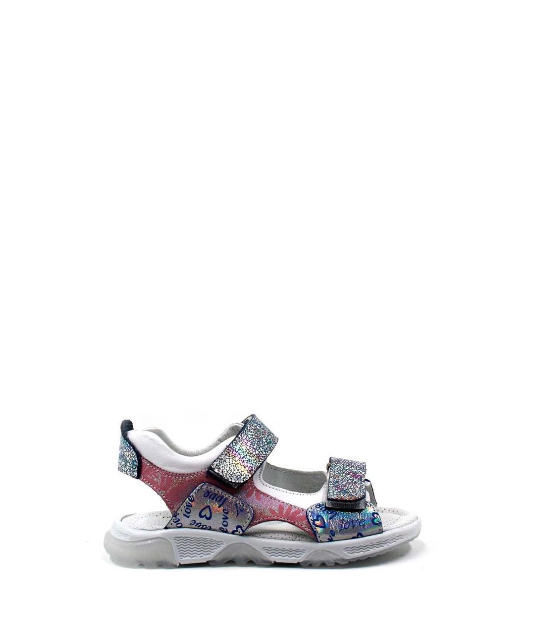 Hakiki Deri Mavi Saten Unisex Çocuk Klasik Sandalet 006XCA001