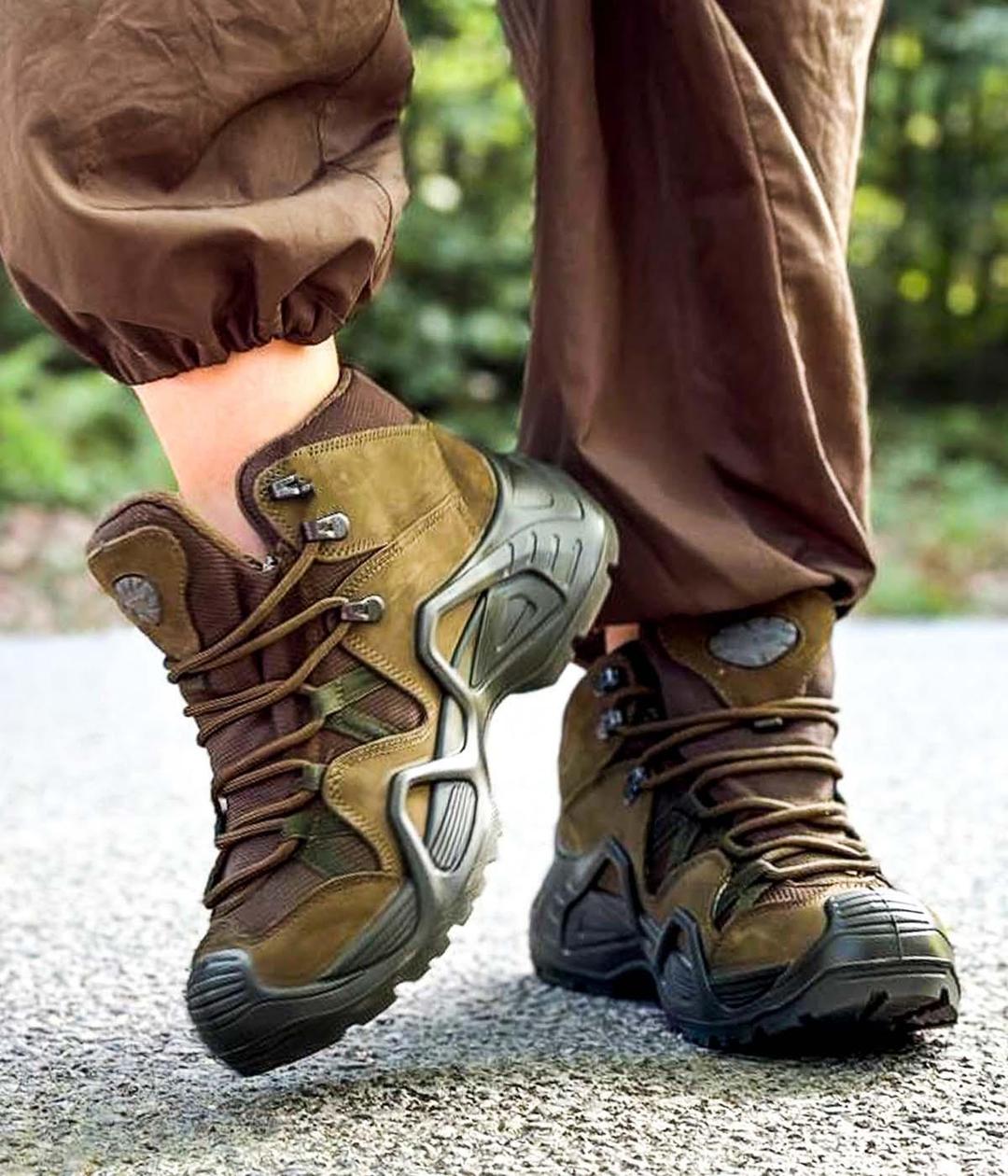 Hakiki Deri Su Geçirmez Haki Nubuk Erkek Outdoor Bot 117SMA1492