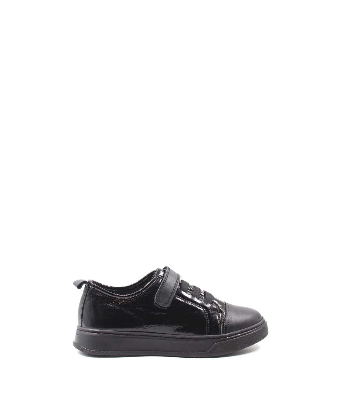 Hakiki Deri Siyah Rugan Unisex Çocuk Casual Ayakkabı 157XA6063