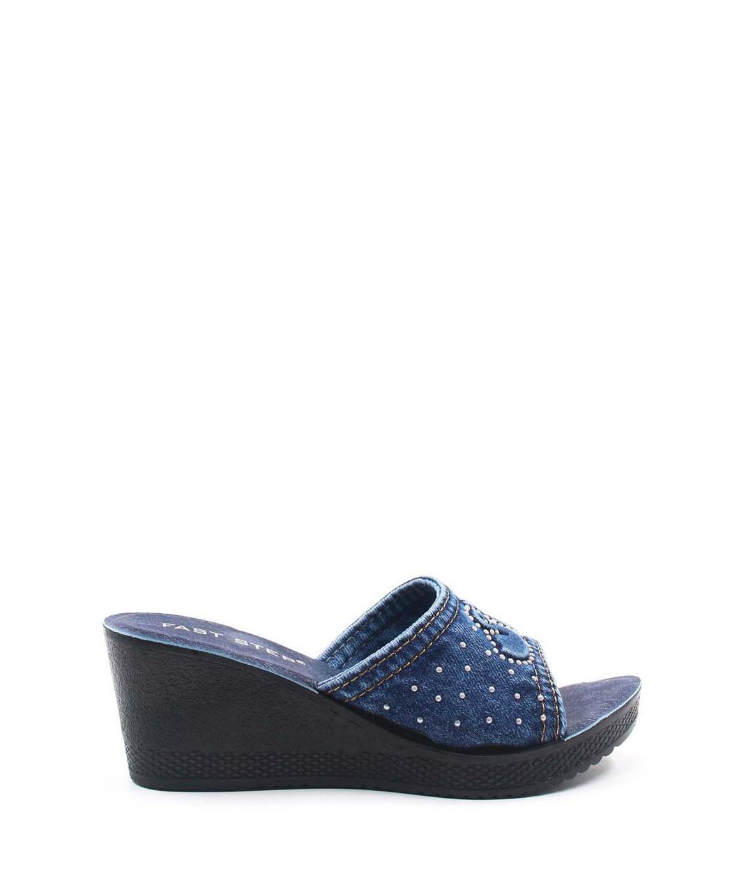 Blue  Woman Wedge Heel Slipper 158ZA633