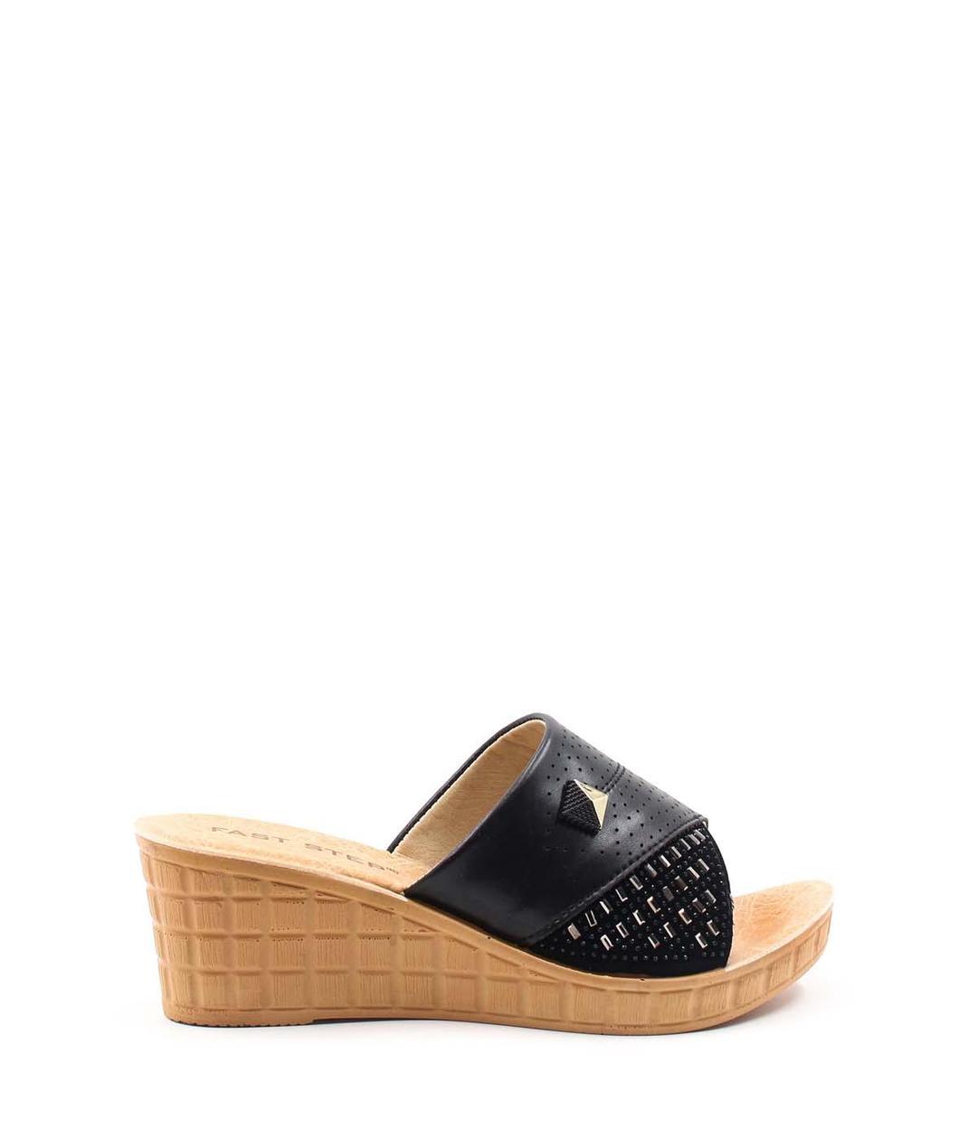 Black Woman Wedge Heel Slipper 158ZA650