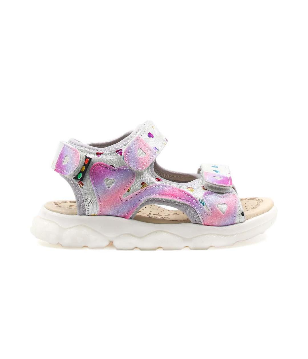 Hakiki Deri Beyaz Pembe Unisex Çocuk Klasik Sandalet 574XCA2031