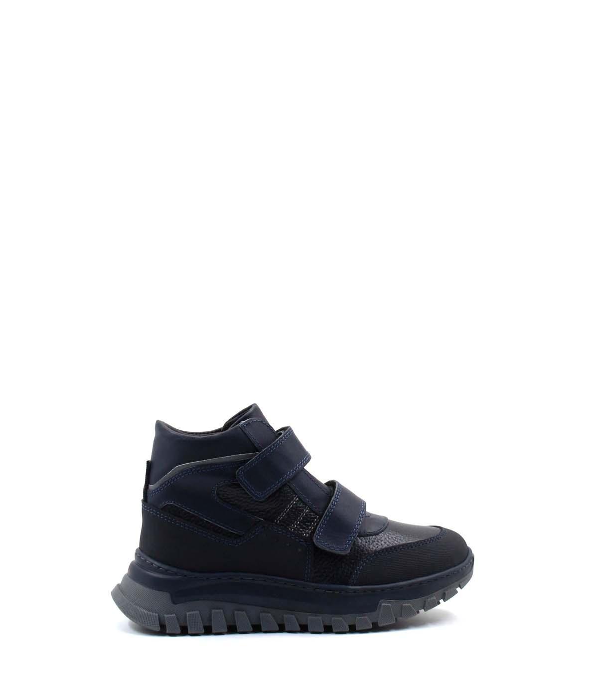 Hakiki Deri Kürklü Lacivert Unisex Çocuk Klasik Bot 612KFA1586-2