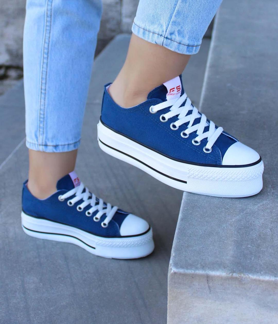 Blue  Woman Sneaker Shoe 620ZA1907