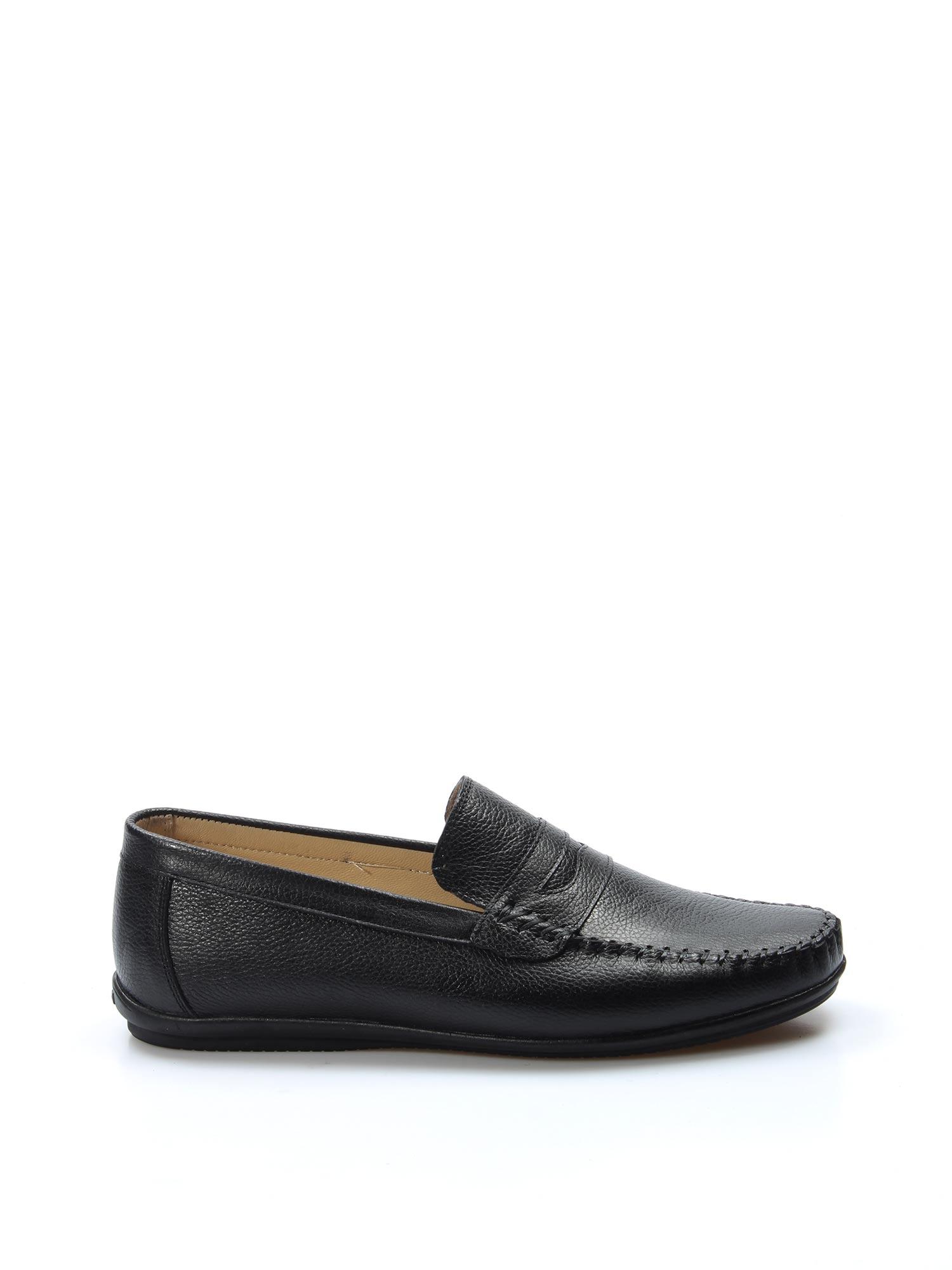 Hakiki Deri Siyah Erkek Loafer Ayakkabı 628MA1003