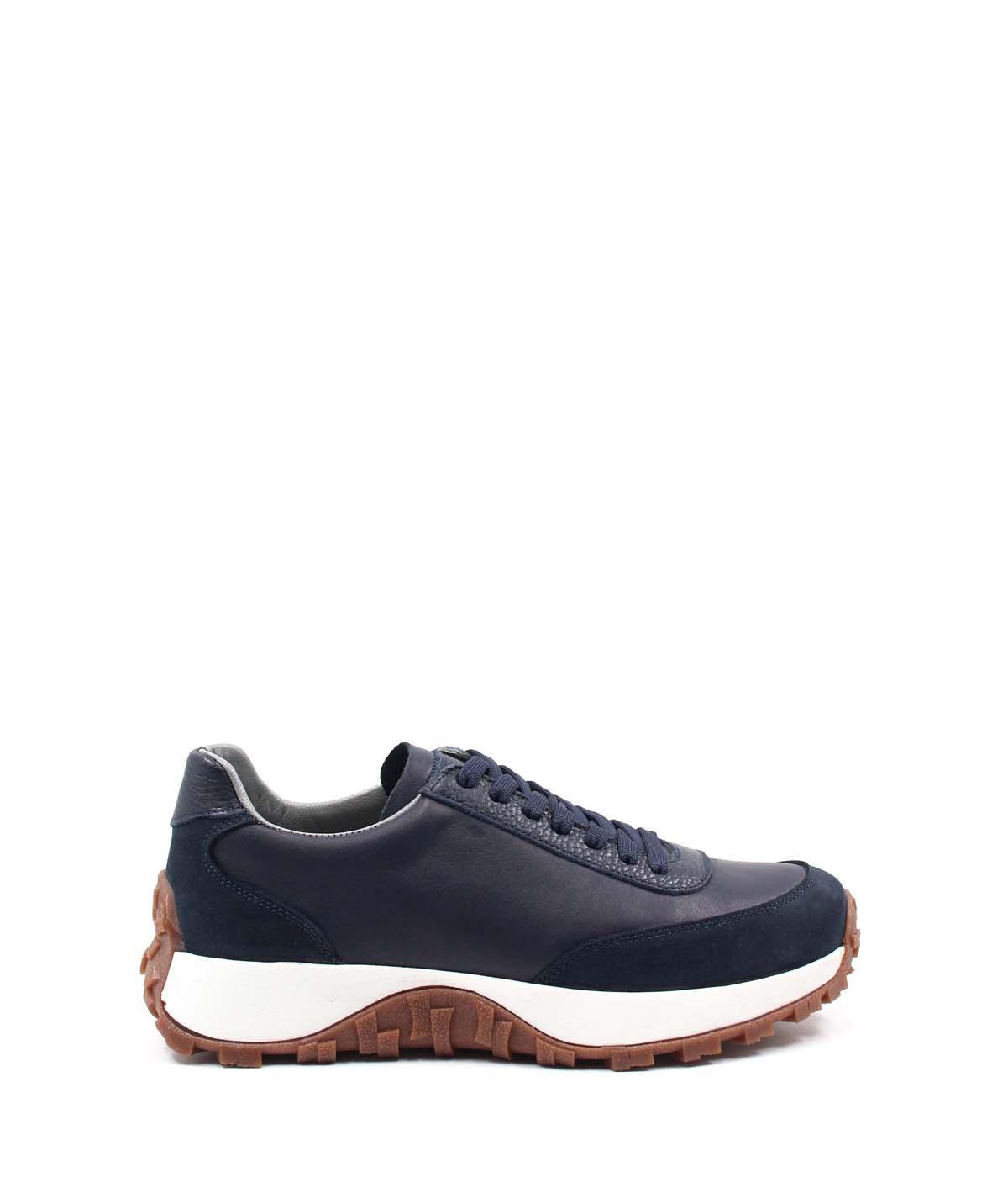 Genuine Leather Navy Blue Man Casual Shoe 723MA5002