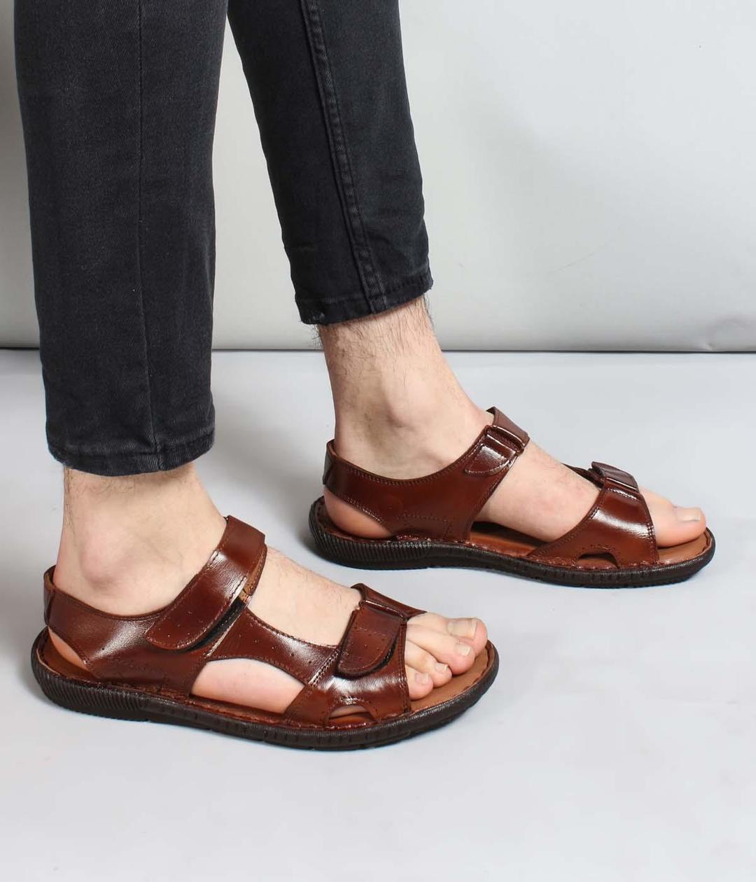 Genuine Leather Gingery Man Classical Sandals 819MA088