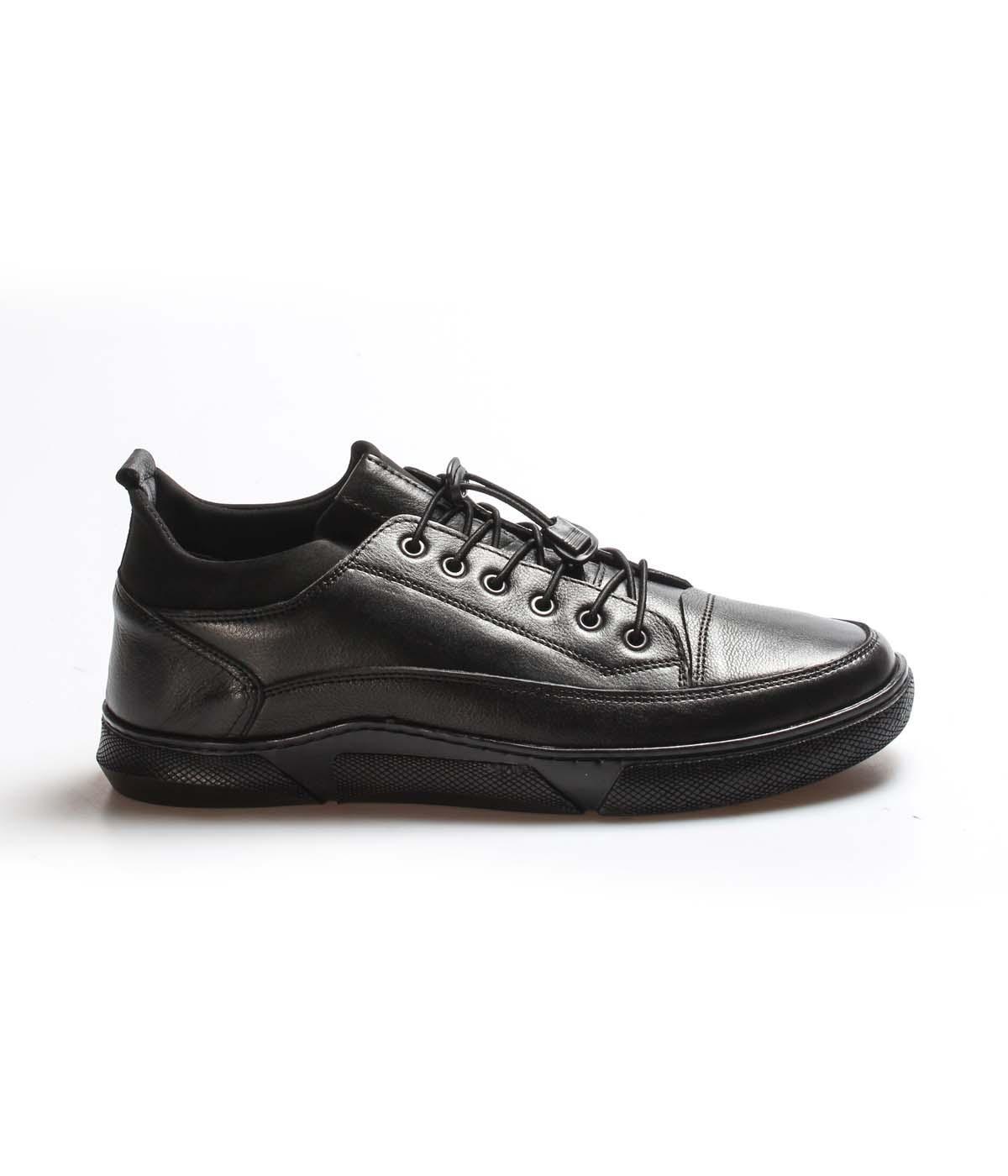 Genuine Leather Black Man Casual Shoe 948MA6002