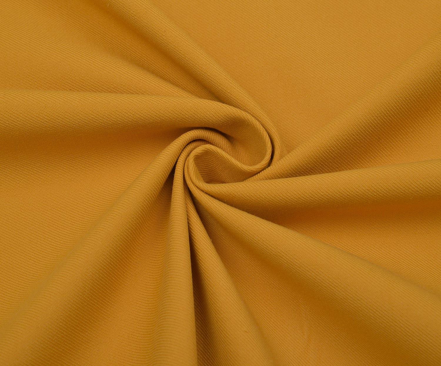 STRETCH COTTON GABARDINE FABRIC - YELLOW