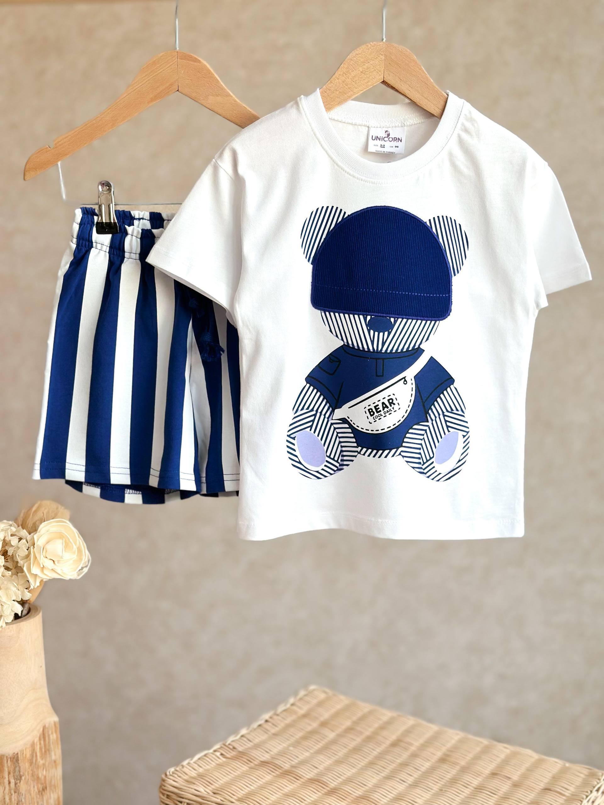 Boys' Bear Figure Shorts Set